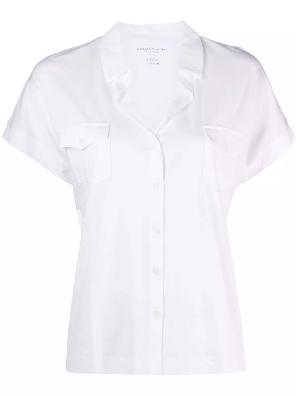 Majestic Filatures button-fastening short-sleeve shirt Women 0118