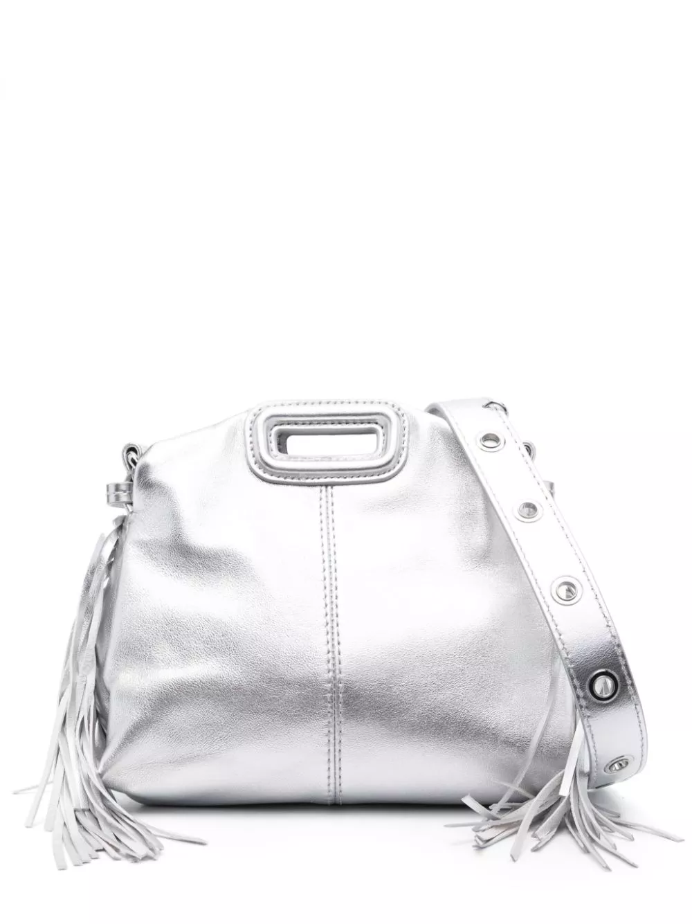 Affordable Maje Miss M metallic-effect leather mini bag Women 0131