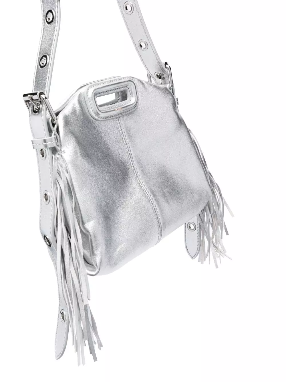 Affordable Maje Miss M metallic-effect leather mini bag Women 0127