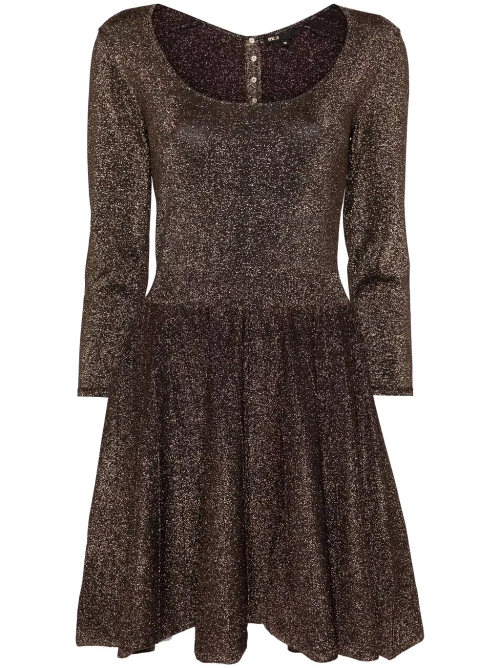 Maje metallic-thread knitted mini dress Women 0113