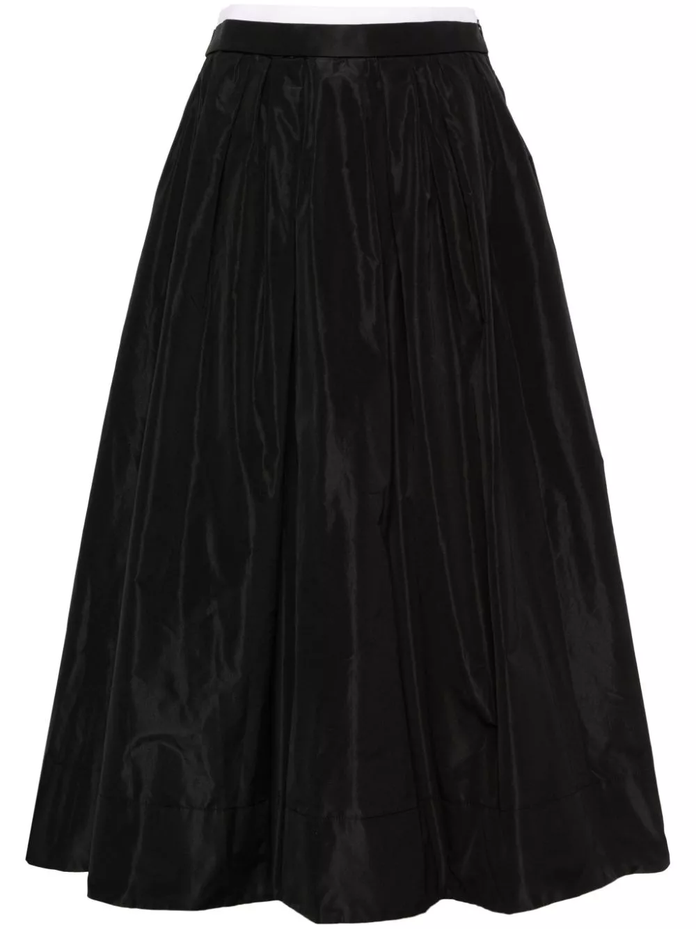 Maje contrast-waistband midi skirt Women 0118