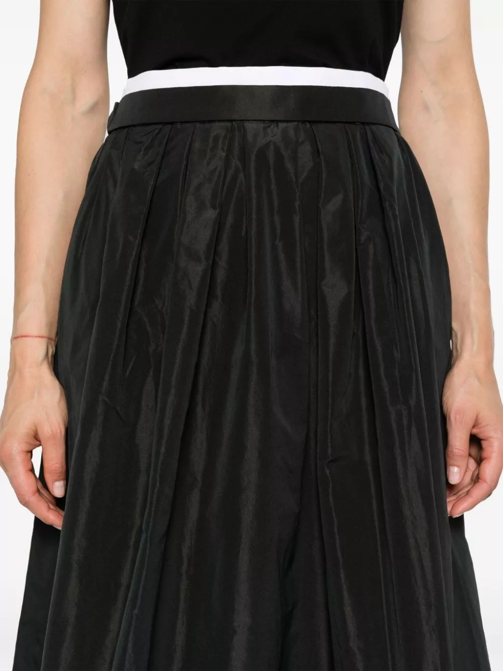 Cheap Maje contrast-waistband midi skirt Women 0118