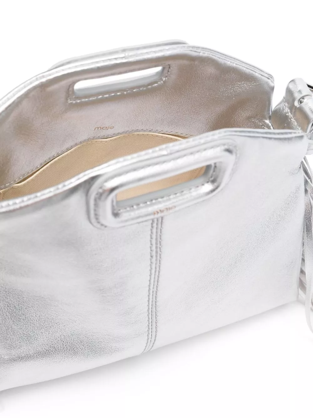 Affordable Maje Miss M metallic-effect leather mini bag Women 0127