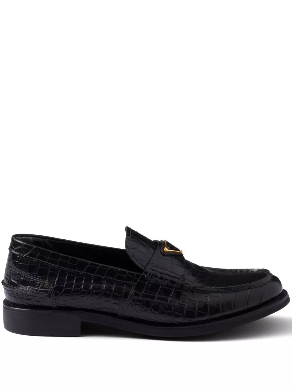 Maje crocodile-embossed leather loafers Women 0113