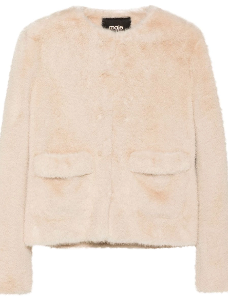 Affordable faux-fur cropped jacket Women Maje 0217