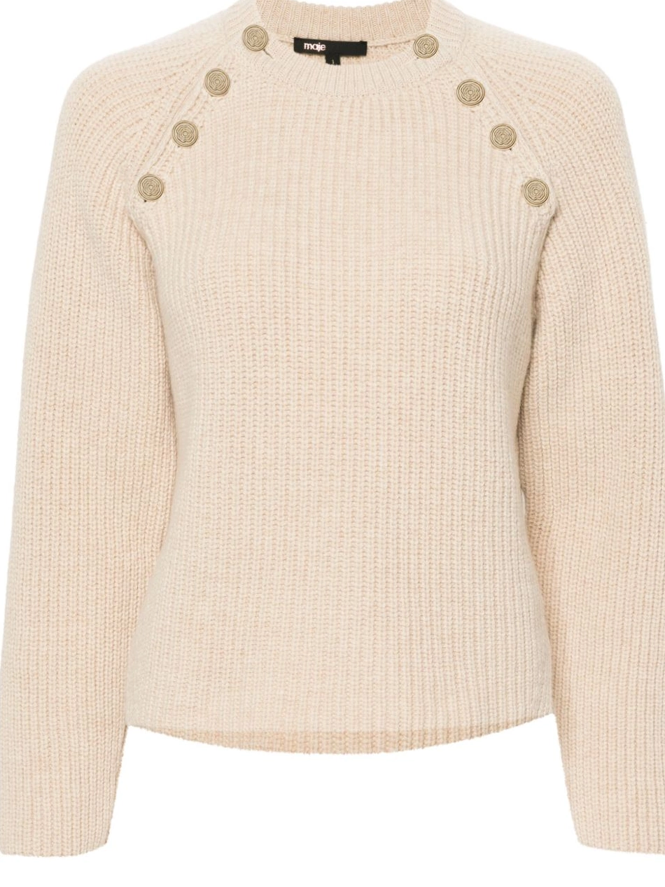 Cheap Women sweater ribbed Maje wool 0224