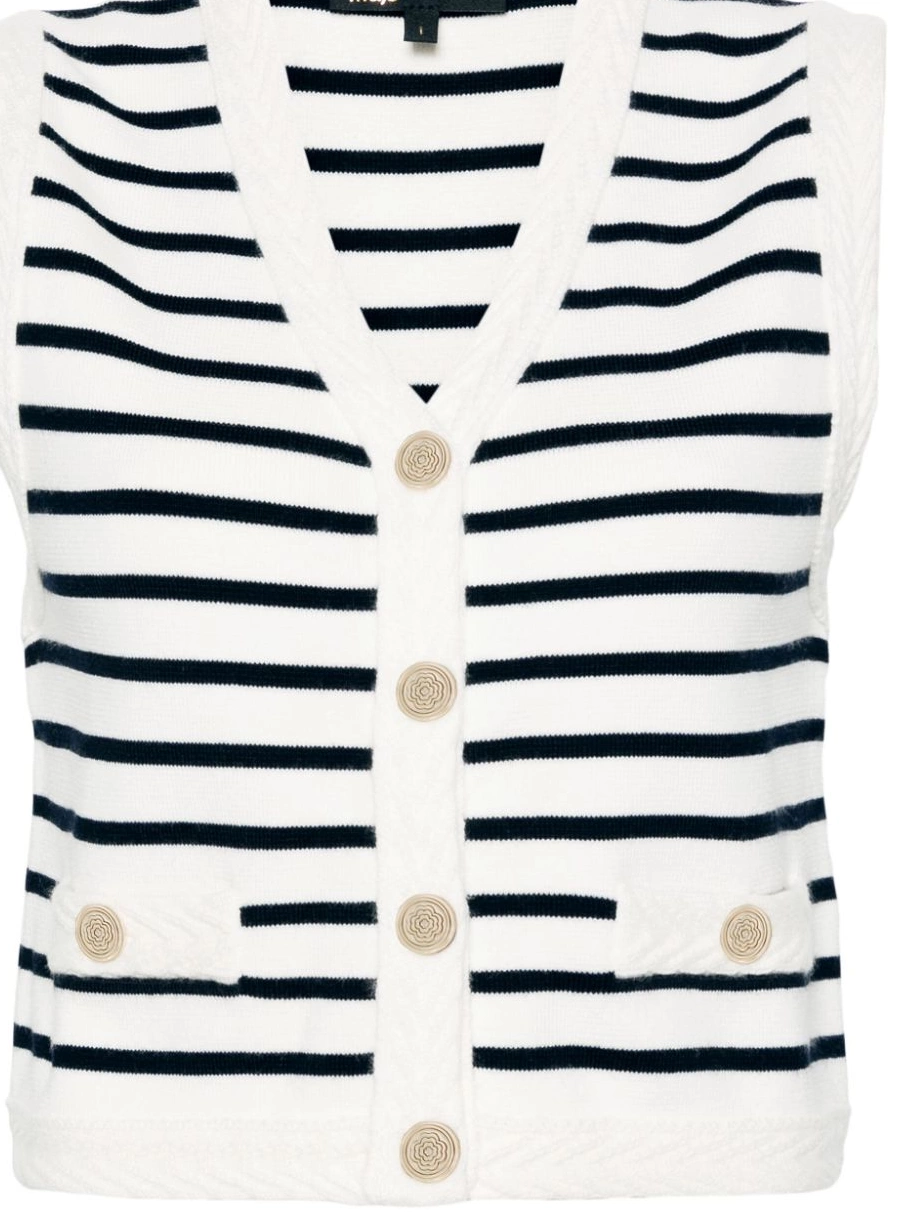 Cheap striped Maje Women cardigan sleeveless 0214