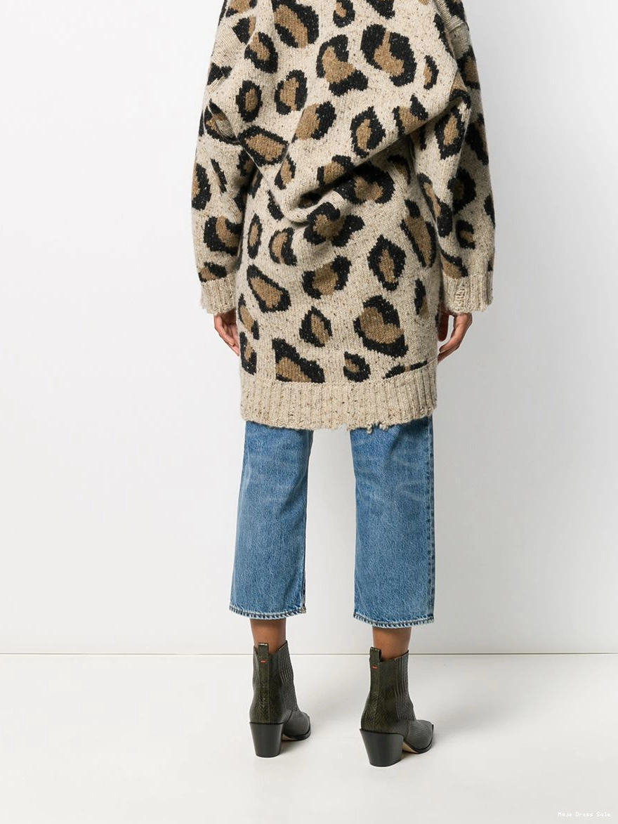 Cheap Women sweater leopard-print Maje 0208