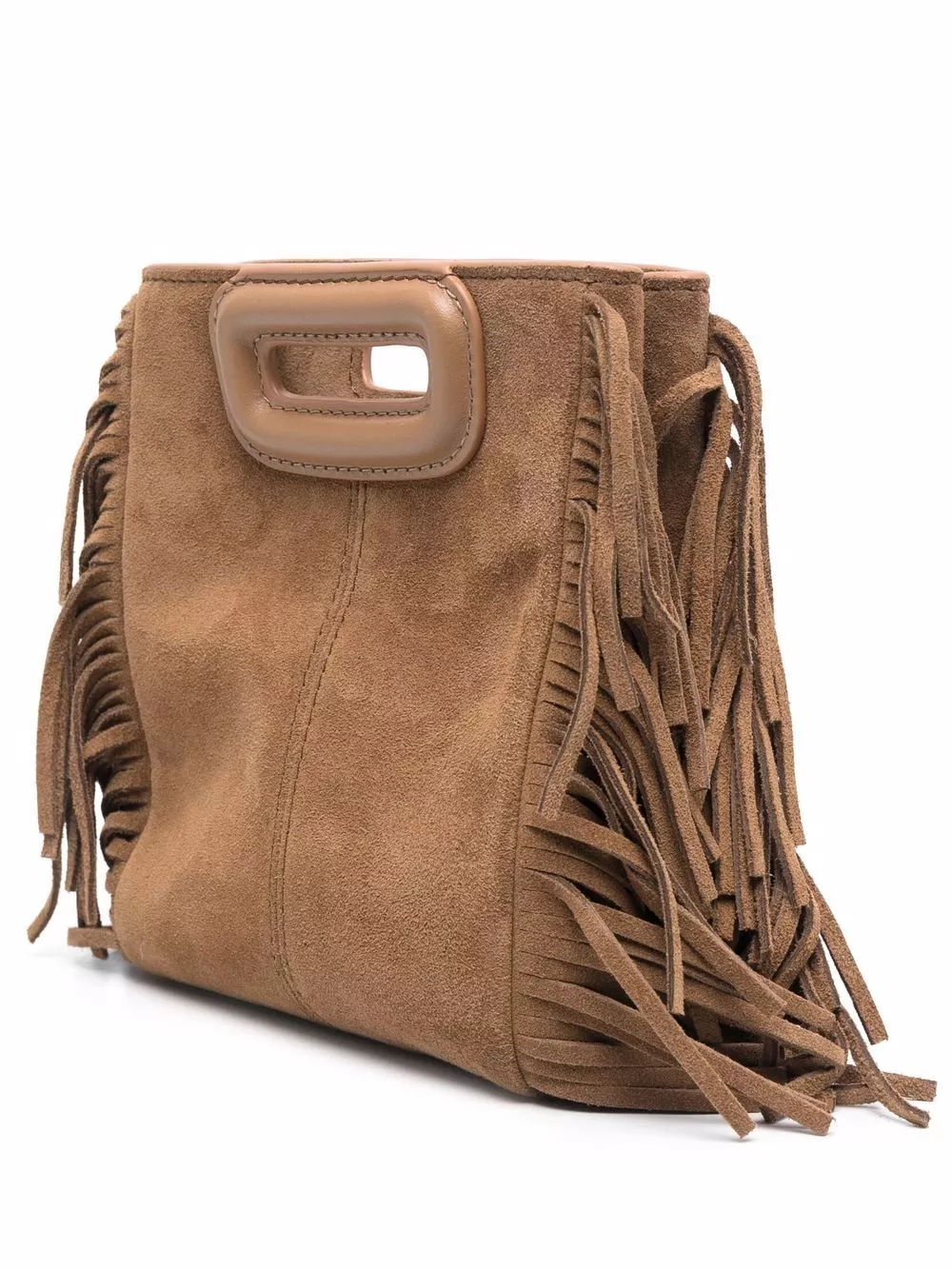 Affordable Maje mini M fringed suede tote bag Women 0203