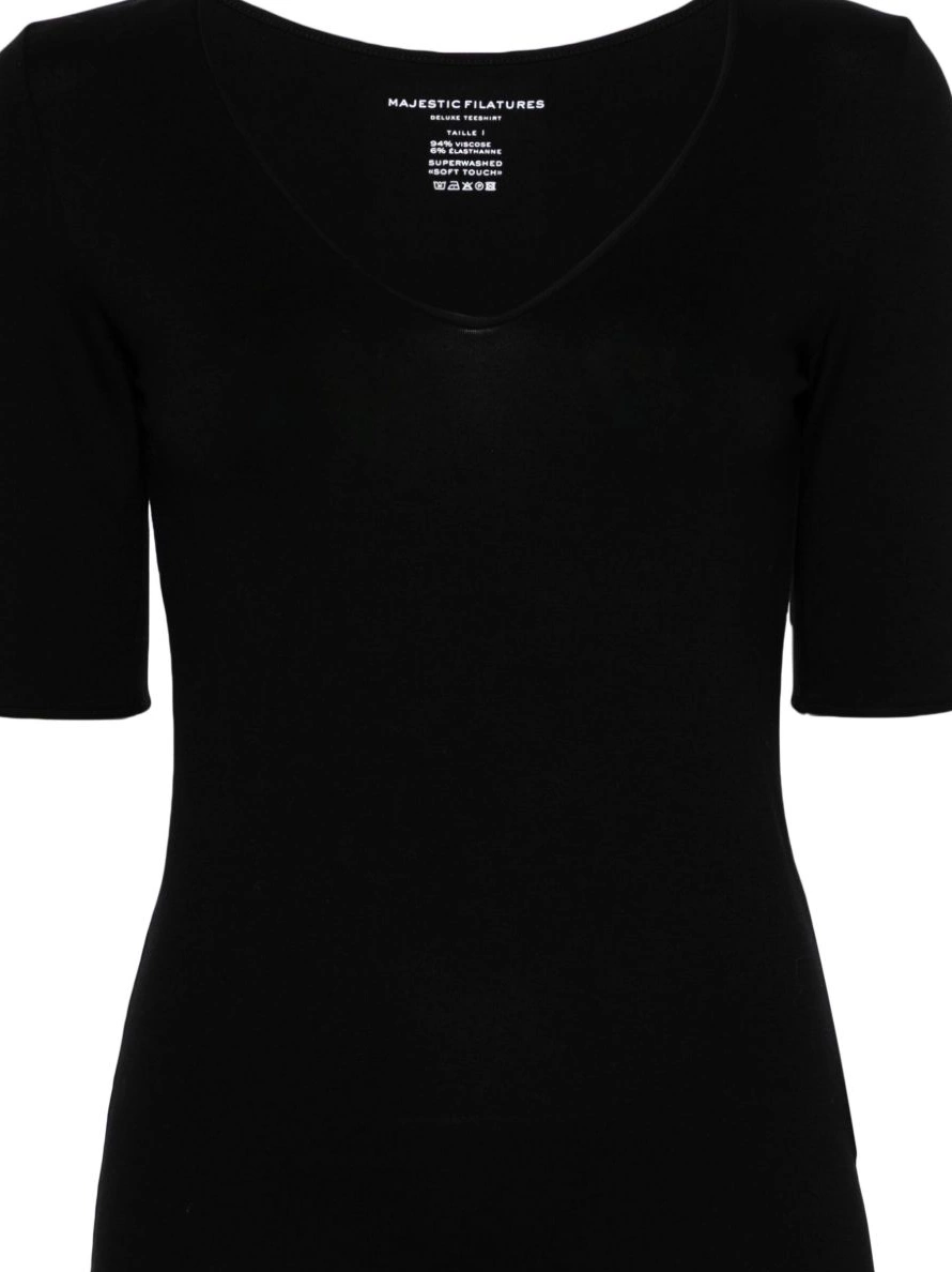 Affordable Filatures Women Majestic jersey V-neck T-shirt 0223