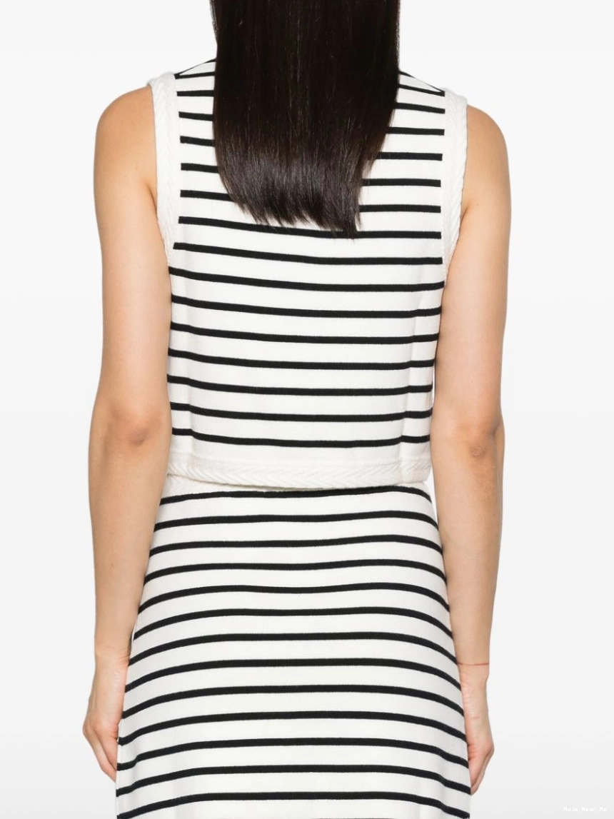 Affordable striped Women sleeveless Maje cardigan 0211