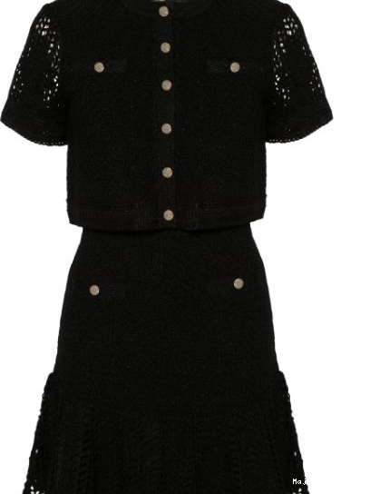 Affordable layered crochet Maje dress mini Women 0212