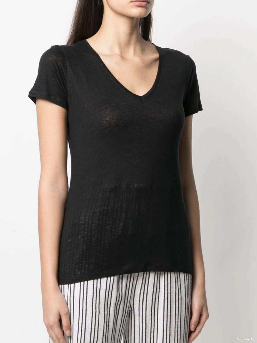 Affordable neck T-shirt Women Filatures linen-blend Majestic scoop 0210