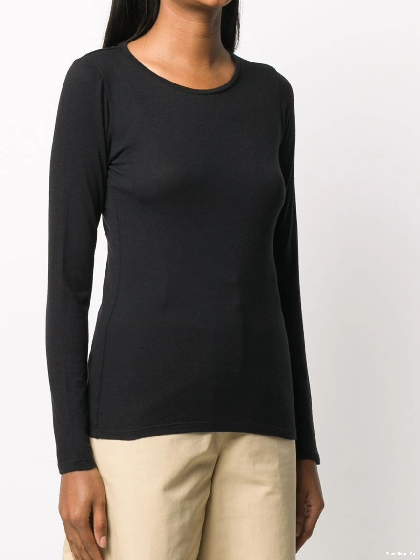 Affordable Women top Filatures long Majestic sleeved round-neck 0219